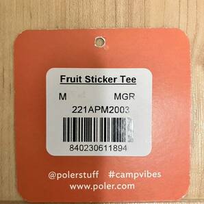 【Mサイズ】 POLeR Fruit Sticker ポーラー Tシャツ CAMP VIBESの画像5
