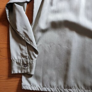 60s ビンテージ レーヨン オープンカラー シャツ Ｍ USA製 アメリカ 50s ハンドステッチ 開襟 ロカビリー 長袖 の画像9