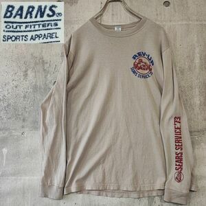 BARNS プリント カットソー ロンT ロングスリーブTシャツ M 長袖Tシャツ 長袖 クルーネック Tシャツ ロンT アメカジ