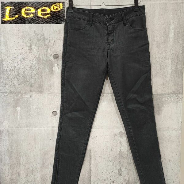 Lee ジェギンス ブラックコーティングジェギンスデニム M L76cm デニム ストレッチ スキニー ジーンズ パンツ 