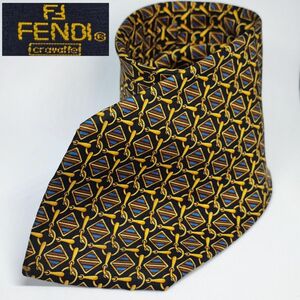 FENDI　フェンディ　ネクタイ 総柄 シルク ブランド ネクタイ イタリア製