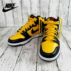 NIKE ナイキ DUNK HI RETRO University Gold and Black J80