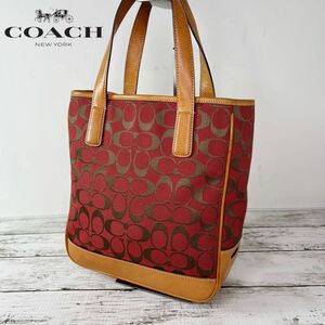 COACH コーチ シグネチャー レザー ハンドバッグ P08