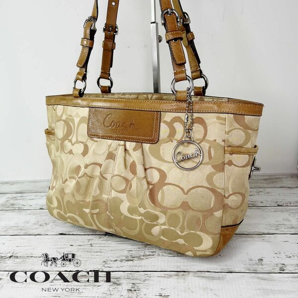 COACH コーチ シグネチャー レザー ハンドバッグ トートバッグ P11