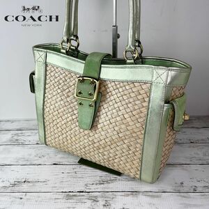 COACH コーチ シグネチャー レザー トートバッグ ハンドバッグ P33