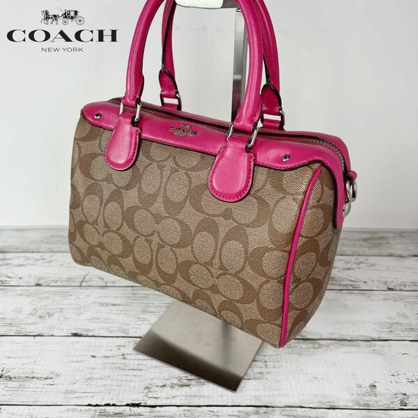 COACH コーチ シグネチャー レザー ハンドバッグ P39