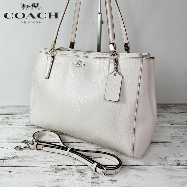 COACH コーチ 2WAY レザー ハンドバッグ ショルダーバッグA01