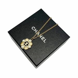 【良品】シャネル CHANEL ココマーク フェイクパール ネックレス ゴールド