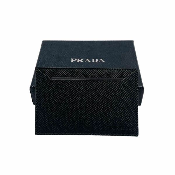 【未使用】プラダ PRADA 2MC208 サフィアーノ レザー カードケース パスケース 定期入れ ブラック