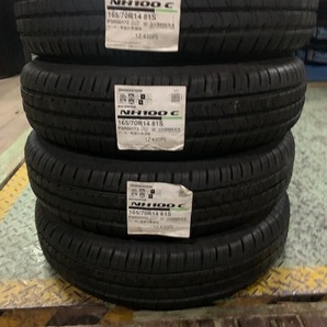 1円スタート売切り!! 2021年製 新品４本セット 165/70R14 81S ブリヂストン ECOPIa NH100Cの画像1