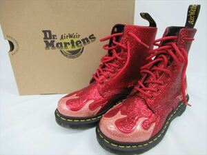 1 jpy * superior article [ Dr. Martens ] boots UK3 24034689 red lady's lame PINK+RED+RED COATED GLITTERg Ritter 