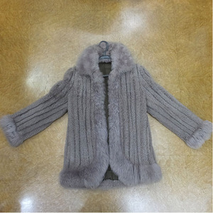 1円★【SAN MARCO】洋服 アウター ジャケット FUR グレー レディース