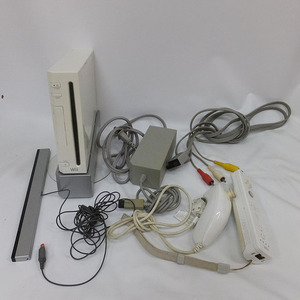 1 jpy *[WII] nintendo we RVL-001(JPN) body accessory equipped wii remote control nn tea k power supply has confirmed present condition goods 