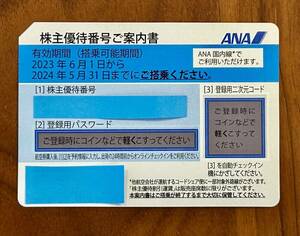 ANA　全日空　株主優待券　2024年5月31日まで