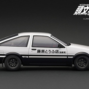 IG2871 1/18 INITIAL D Toyota Sprinter Trueno 3Dr GT Apex (AE86) White/Blackの画像3