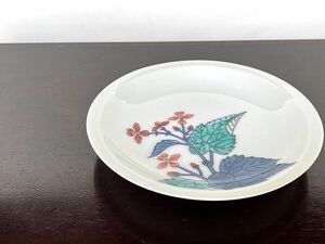 美品 有田焼 人間国宝 今泉今右衛門 花絵 皿 飾皿 古伊万里 古美術