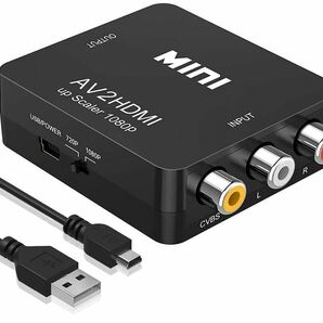 送料無料 未使用品 RCA to HDMI変換コンバーター AV to HDMI 変換器 AV2HDMI USBケーブル付き 音声転送 1080/720P切り替えの画像2