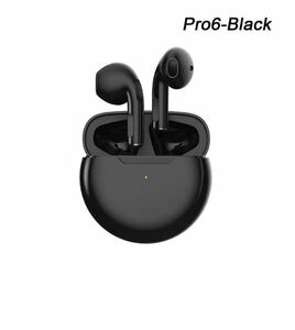 送料無料　未使用品　TWS Pro6 Bluetooth ワイヤレスイヤホン　ブルートゥース ヘッドセット マイク内蔵 ブラック