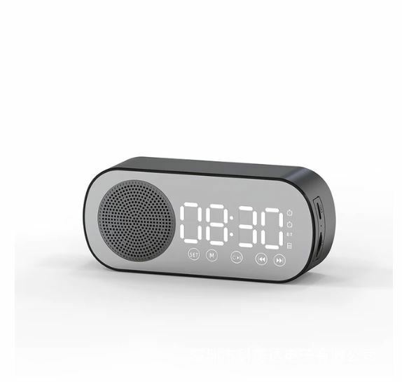 送料無料　ミニ　小型　Bluetooth　ブルートゥース　スピーカー　時計　目覚まし　クロック　アラーム　tfカード　FMラジオ　車内　USB充電