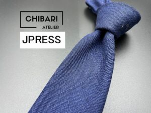 【超美品】JPRESS　ジェイプレス　無地柄　ネクタイ　3本以上送料無料　ネイビー　0401101