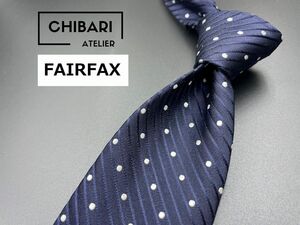 【超美品】FAIRFAX　フェアーファックス　ドット柄　ネクタイ　3本以上送料無料　ネイビー　0402077