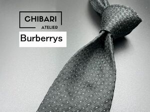 【美品】BURBERRY LONDON　バーバリーロンドン　ロゴ＆ドット柄　ネクタイ　3本以上送料無料　ブラック　0402087