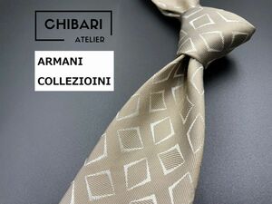 【超美品】ARMANI COLLEZIONI　アルマーニ　ドット柄　ネクタイ　3本以上送料無料　ブラウン系　0403103