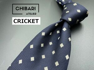 【超美品】CRICKET　クリケット　ドット柄　ネクタイ　3本以上送料無料　ネイビー　0403181