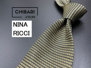 【美品】NINA RICCI　ニナリッチ　チェック柄　ネクタイ　3本以上送料無料　ブラウンネイビー　0404013