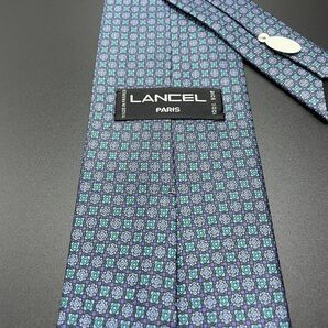 【超美品】LANCEL ランセル ドット柄 ネクタイ 3本以上送料無料 ネイビー 0404175の画像2