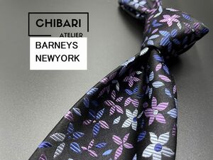 タグ付【新古品】BARNEYSNEWYORK　バーニーズニューヨーク　花柄　ネクタイ　3本以上送料無料　ブラック　0404167