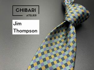 【超美品】JimThompson　ジムトンプソン　チェック柄　ネクタイ　3本以上送料無料　ブルーネイビー　0404227