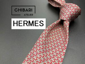 HERMESPARIS　エルメスパリス　チェック柄　ネクタイ　3本以上送料無料　レッド　0501256