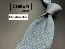 ChristianDior　ディオール　チェック柄　ネクタイ　3本以上送料無料　ブルー系　0501166_画像1