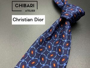 ChristianDior Dior dot pattern necktie 3ps.@ and more free shipping navy 0501146