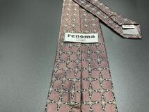 【超美品】RENOMA　レノマ　チェック柄　ネクタイ　3本以上送料無料　ブラウン　0501122_画像2