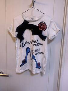 LANVIN en Bleu☆リボンＴシャツ☆38サイズ