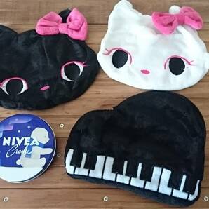 まとめてセット☆可愛い小物ポーチ黒猫☆白猫☆音楽ピアノ楽器♪化粧品ワイヤレスイヤホンBluetoothモバイルバッテリーswitchソフトに☆