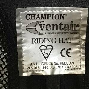 CHAMPION ventair ライディングハット ブラック サイズ 6 7/8 56cm 乗馬 ヘルメットの画像10