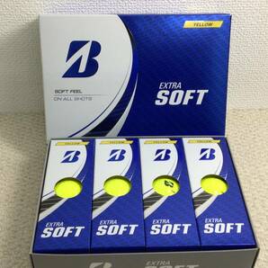 ★ 未使用 ★ BRIDGESTONE GOLF ブリヂストン EXTRA SOFT ゴルフボール 1ダース イエローの画像1