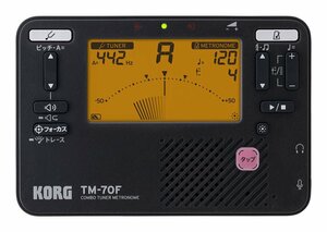 ★KORG TM-70F BK ブラック チューナー/メトロノーム★新品送料込/メール便