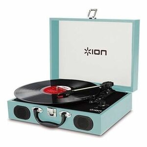 ★ION AUDIO VINYL TRANSPORT Blue ポータブル トランク型 レコードプレーヤー ★新品送料込