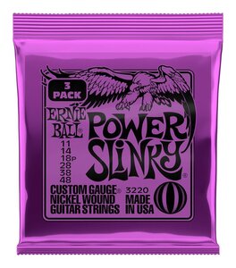 ★ERNIE BALL 3220 [11-48] POWER SLINKY 3セットパック エレキギター弦★新品送料込