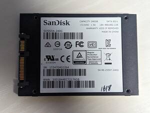 SanDisk SSD 240GB[ operation verification ending ]1618