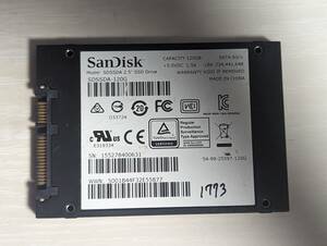 SanDisk SSD 120GB[ operation verification ending ]1773