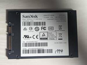 SanDisk SSD 120GB[ operation verification ending ]1774