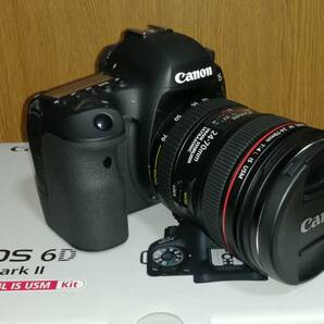 極上新品同様 激安100円スタート Canon EOS 6D Mark II EF24-70 F4L IS USM レンズキットの画像2