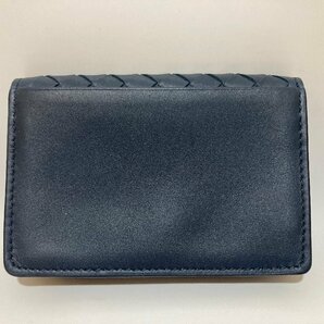 1円スタート 未使用品【20k033186】BOTTEGA VENETA ボッテガベネタ イントレチャート カード入れ 名刺入れ ネイビー 男女兼用の画像2