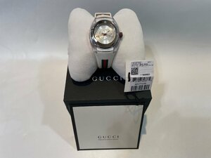 稼働品【18t041840】GUCCI グッチ SYNC シンク YA137302 箱付き 美品 メンズ レディース 腕時計 ホワイト シェリー 保証書