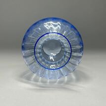 花瓶　Baccarat バカラ　アクアレーユ　ライトブルー　フラワーベース　クリスタルガラス　飾壺　花入　一輪挿し　花器　高さ11.5cm_画像3